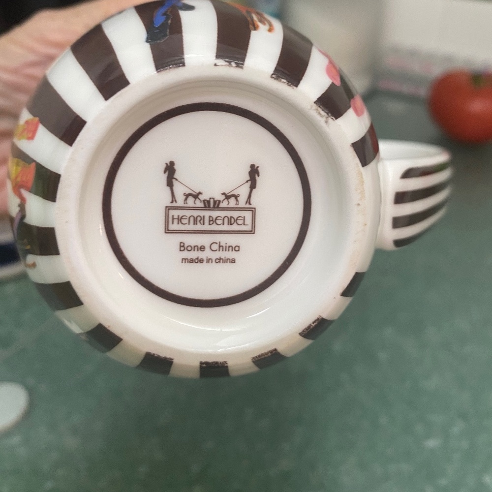 Henri Bendel RARE Striped Coffee Mug